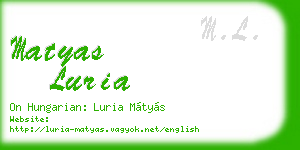 matyas luria business card